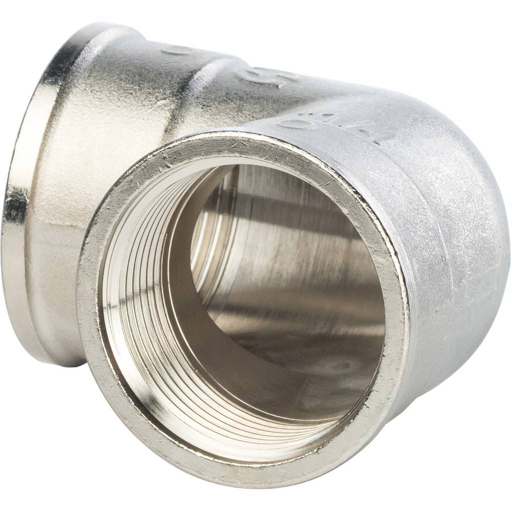 Угольник STOUT ВВ никелированный 1 1/4. Фото 1