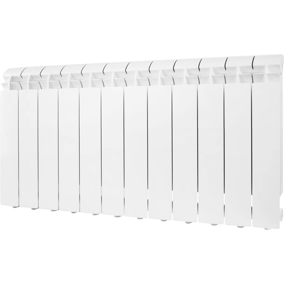 Радиатор алюминиевый Global VOX- R 350 12 секций боковое подключение (белый RAL 9010)