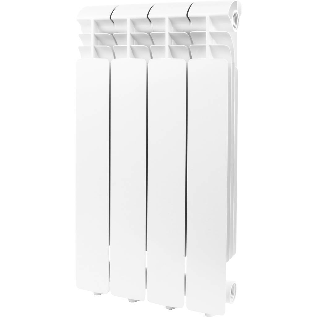 Радиатор алюминиевый Global ISEO 500 4 секции боковое подключение (белый RAL 9010)