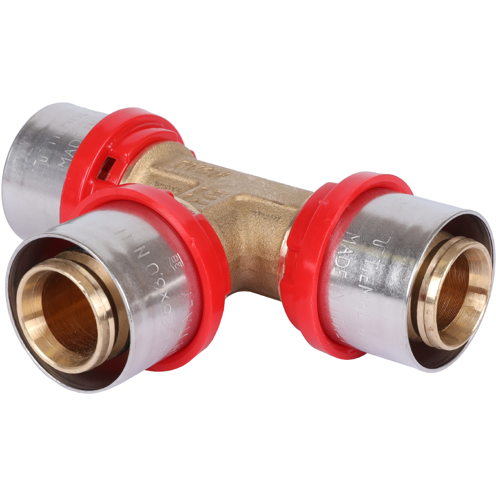 Тройник TIEMME редукционный 26x26x26 для металлопластиковых труб прессовой