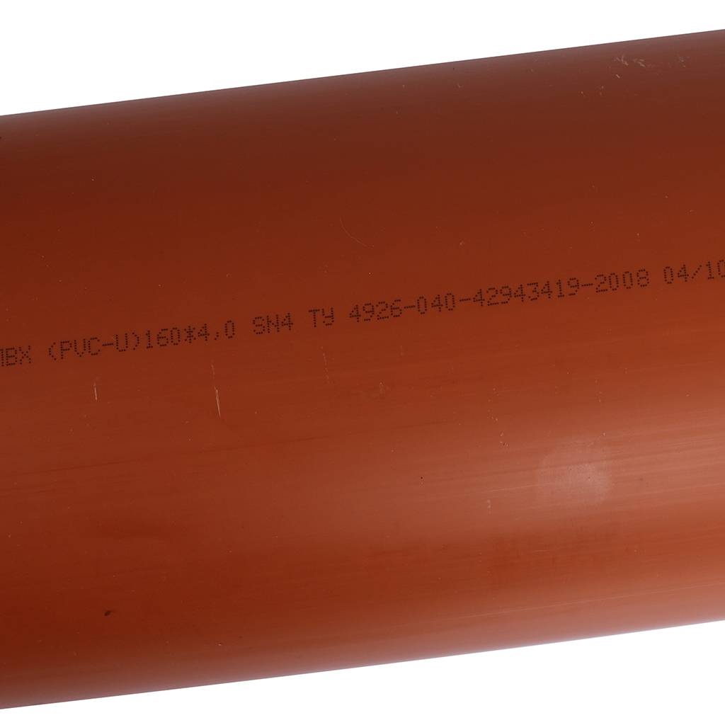 Sinikon НПВХ Труба для нар. канализации D 160 x 4,0 SN4 (Длина: 2000 мм). Фото 7