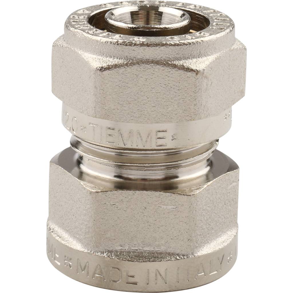 Муфта TIEMME с внутренней резьбой (16х2.0х1/2) для металлопластиковых труб винтовой