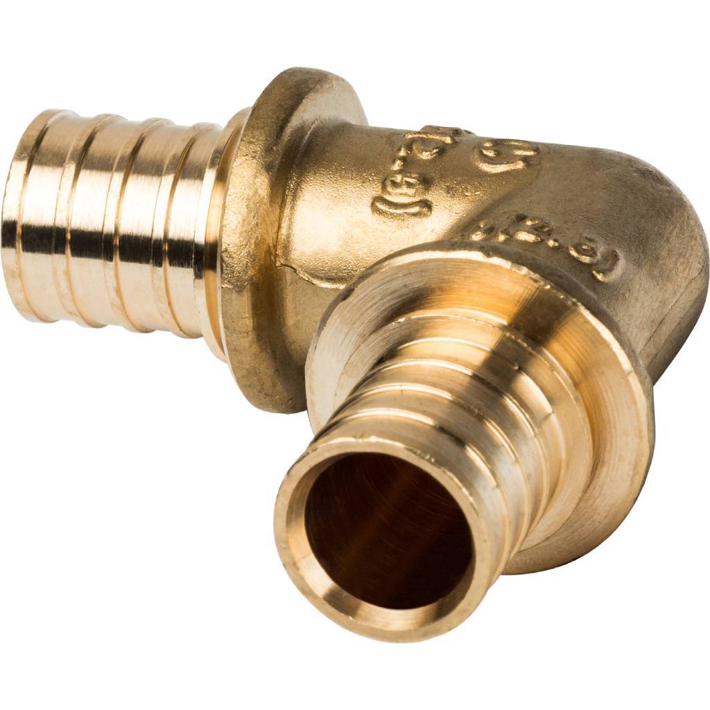 Угольник STOUT 90° 20 для труб из сшитого полиэтилена аксиальный. Фото 1