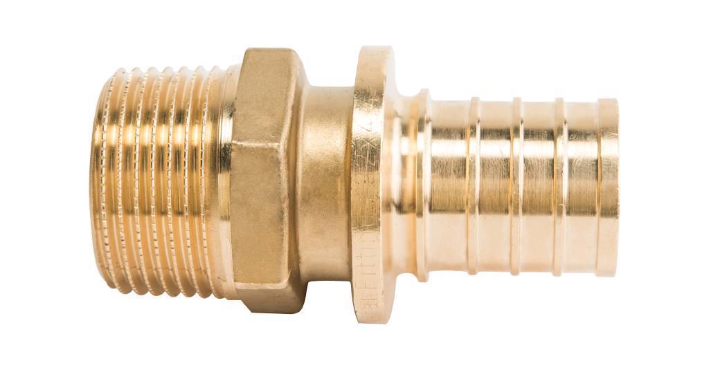 Переходник STOUT с наружной резьбой 32xR 1 для труб из сшитого полиэтилена аксиальный. Фото 7