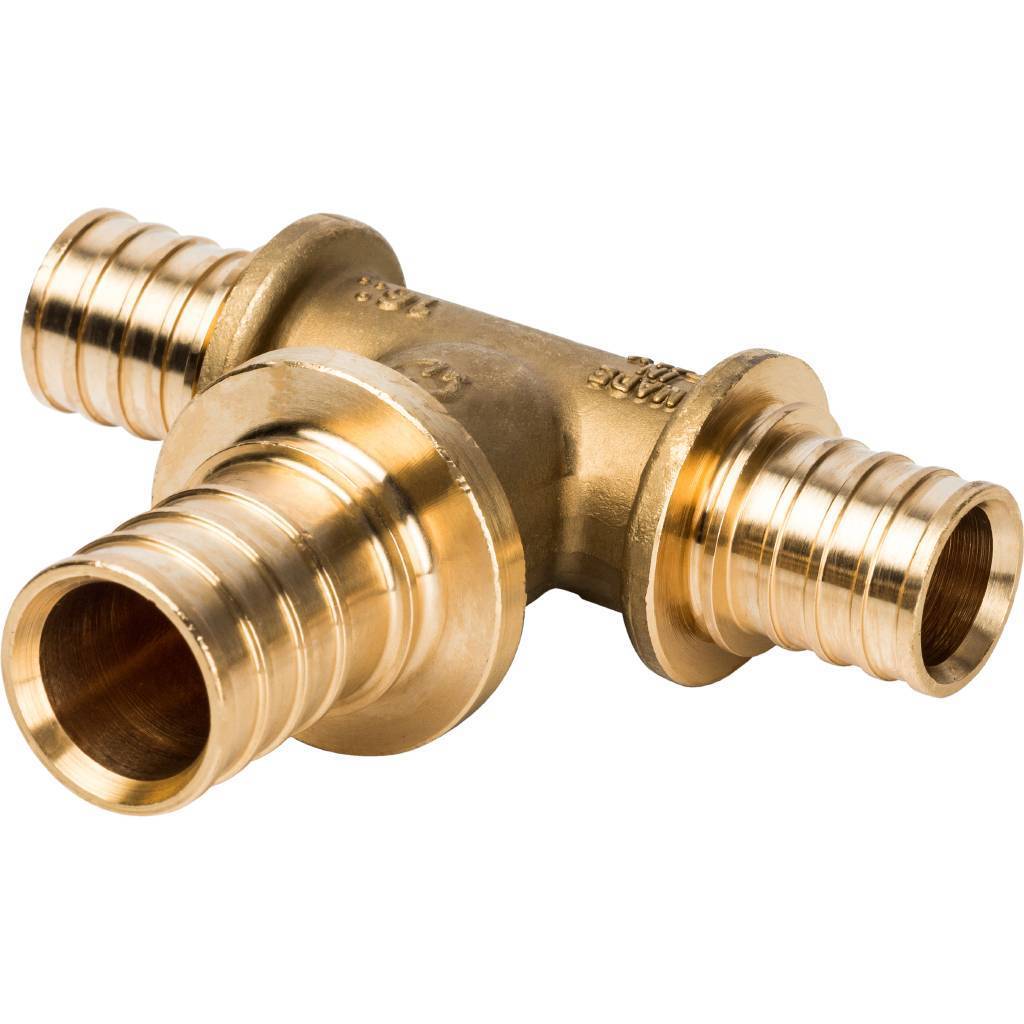 Тройник переходной STOUT 20x25x20 для труб из сшитого полиэтилена аксиальный