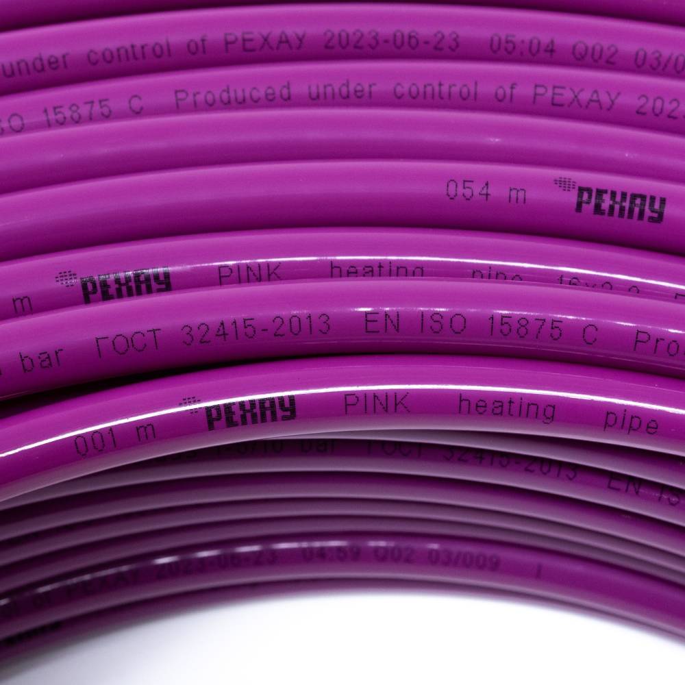 Труба отопительная РЕХАУ PINK 16х2,2 мм, бухта 120 м из сшитого полиэтилена PEX. Фото 1