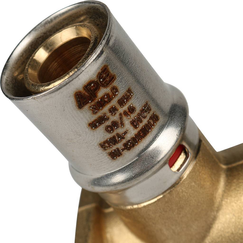 Угольник STOUT настенный с креплением удлинённый 1/2 х20 для металлопластиковых труб прессовой. Фото 4