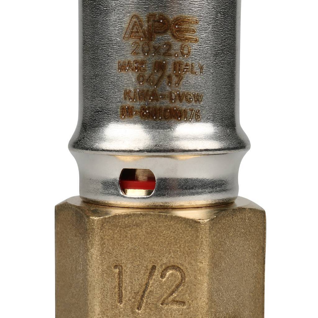 Переходник STOUT с внутренней резьбой 1/2 х20 для металлопластиковых труб прессовой. Фото 6