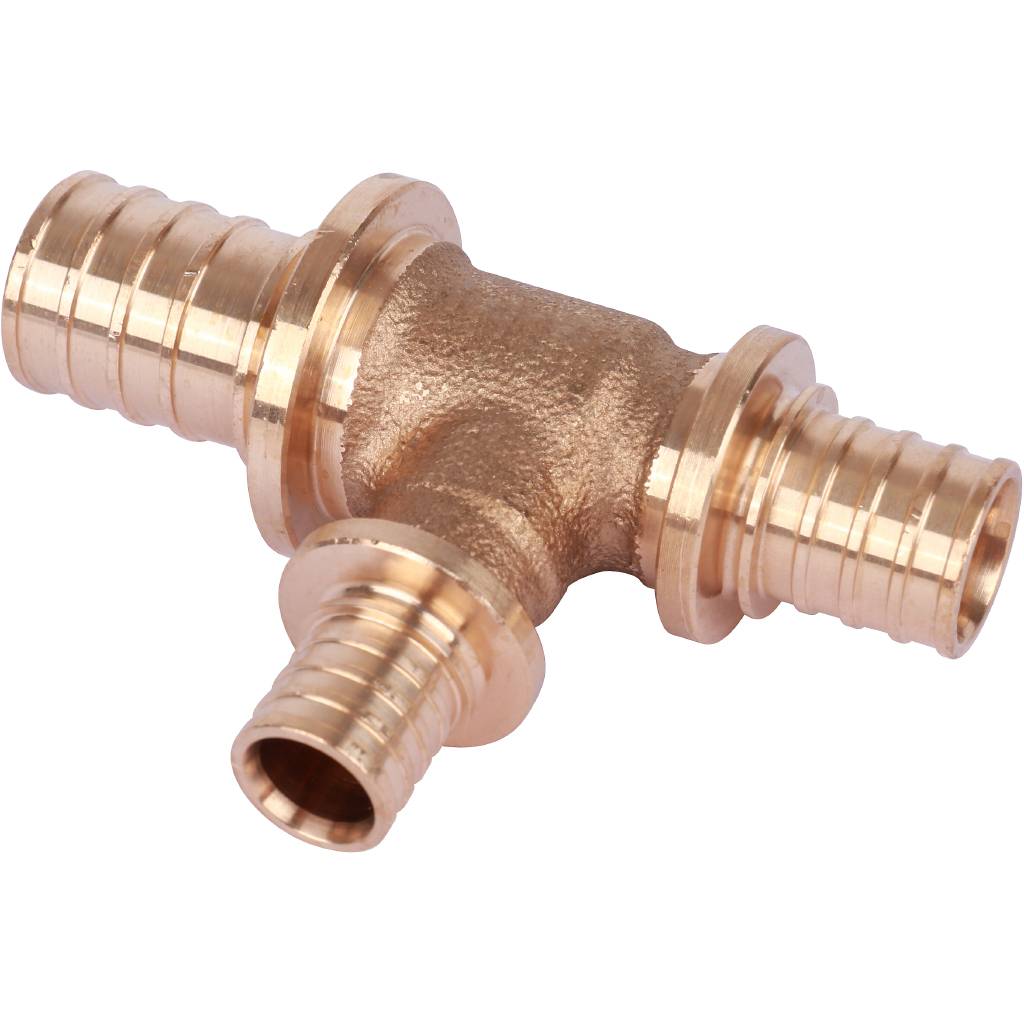 Тройник РЕХАУ RAUTITAN PLATINUM с уменьшенным боковым и торцевым проходами 25-16-20 RX для труб из сшитого полиэтилена аксиальный