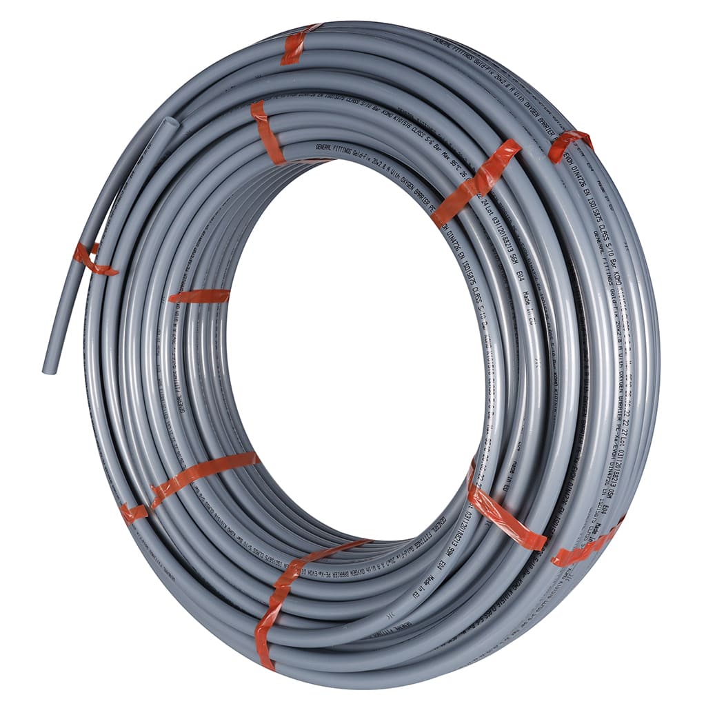 Труба из сшитого полиэтилена GENERAL FITTINGS 20х2,8 (бухта 100 метров) PEX-a с кислородным слоем, серая