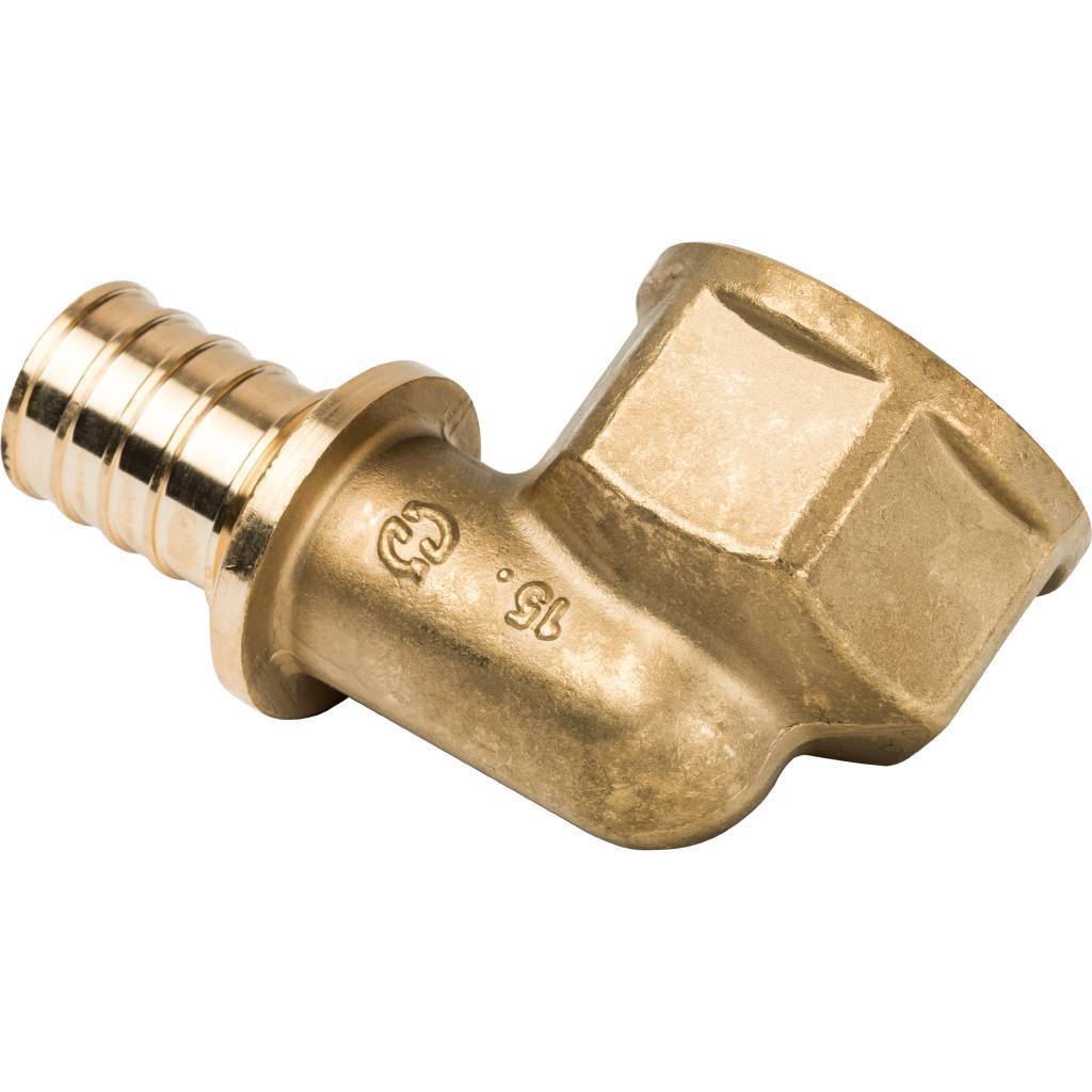 Угольник-переходник STOUT с внутренней резьбой 25xG 3/4 для труб из сшитого полиэтилена аксиальный. Фото 2