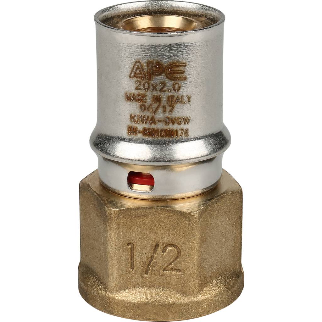 Переходник STOUT с внутренней резьбой 1/2 х20 для металлопластиковых труб прессовой. Фото 2