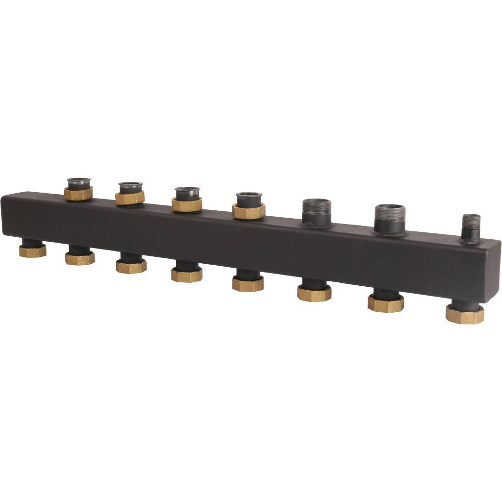 Стальной распределительный коллектор ROMMER RDG-0017 4(6) отопительных контура 1 1/2 RDG-0017-004046