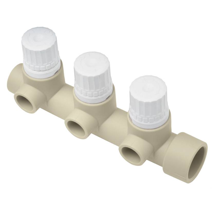 Коллектор тройной с термостатическими вентилями Ekoplastik ППР 32 - 20