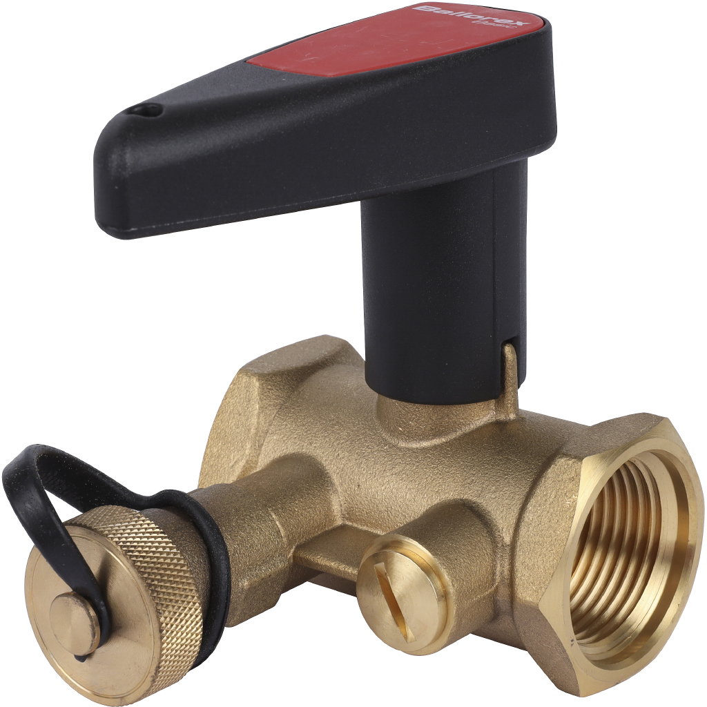 Клапан ручной БРОЕН Basic DN 025 PN 25 запорный с дренажем