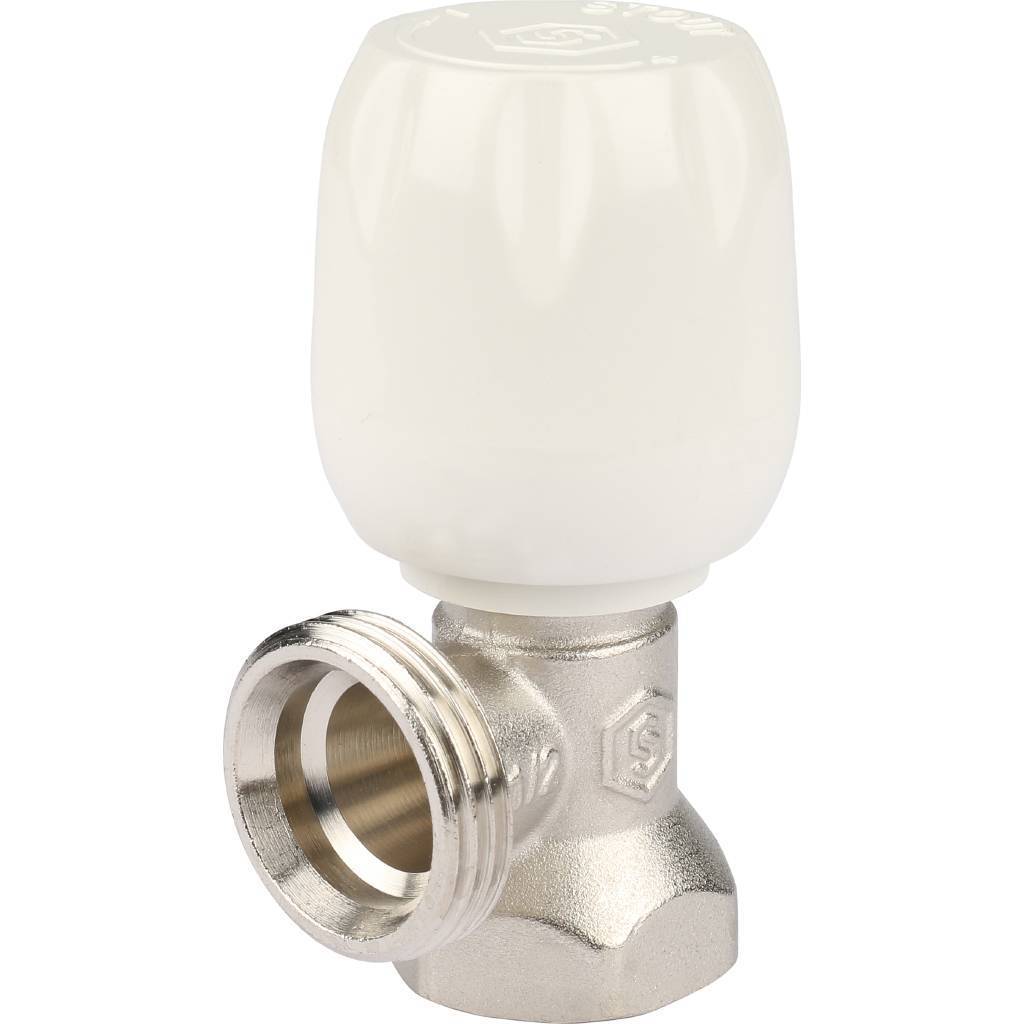 Клапан ручной терморегулирующий STOUT SVRs с неподъемным шпинделем, угловой 1/2. Фото 4