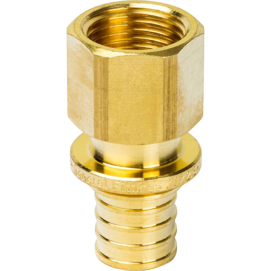 Переходник STOUT с внутренней резьбой 20xG 1/2 для труб из сшитого полиэтилена аксиальный