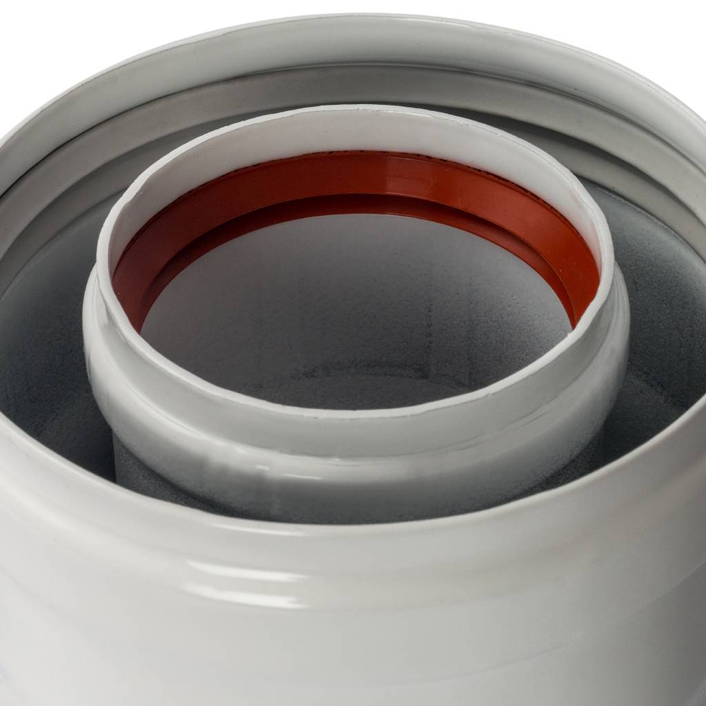 Адаптер для котла вертикальный коаксиальный STOUT DN60/100 (совместимый с Baxi,Viessmann)(с логотипом). Фото 3