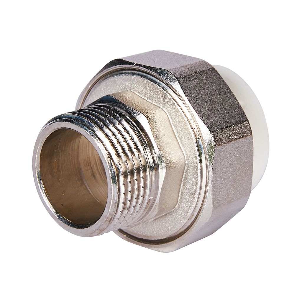 Муфта комбинированная Pro Aqua d=32-1 PP-R разъемная (американка) УСИЛЕННАЯ НР Белая. Фото 4