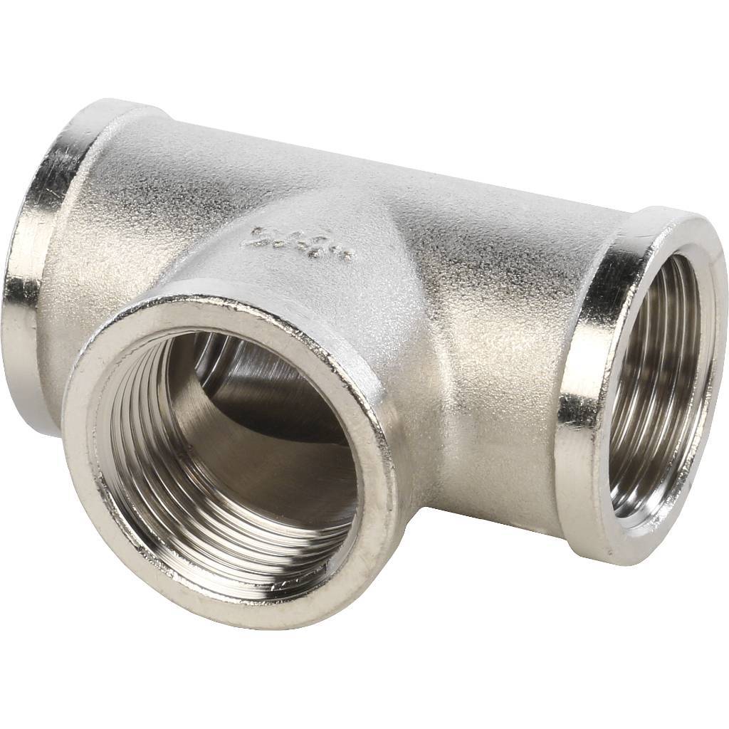 Тройник STOUT ВВ никелированный 3/4