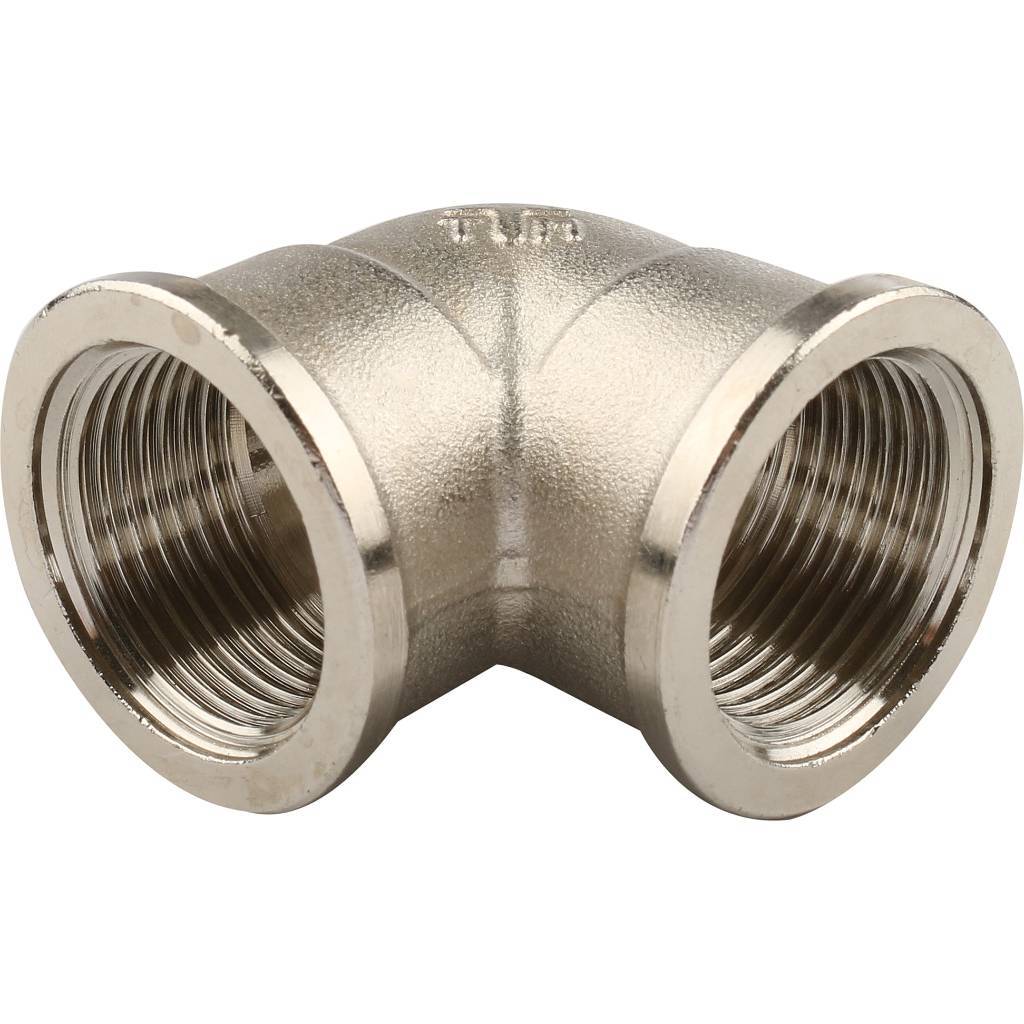 Угольник TIEMME ВВ никелированный 3/4х3/4 для стальных труб резьбовой