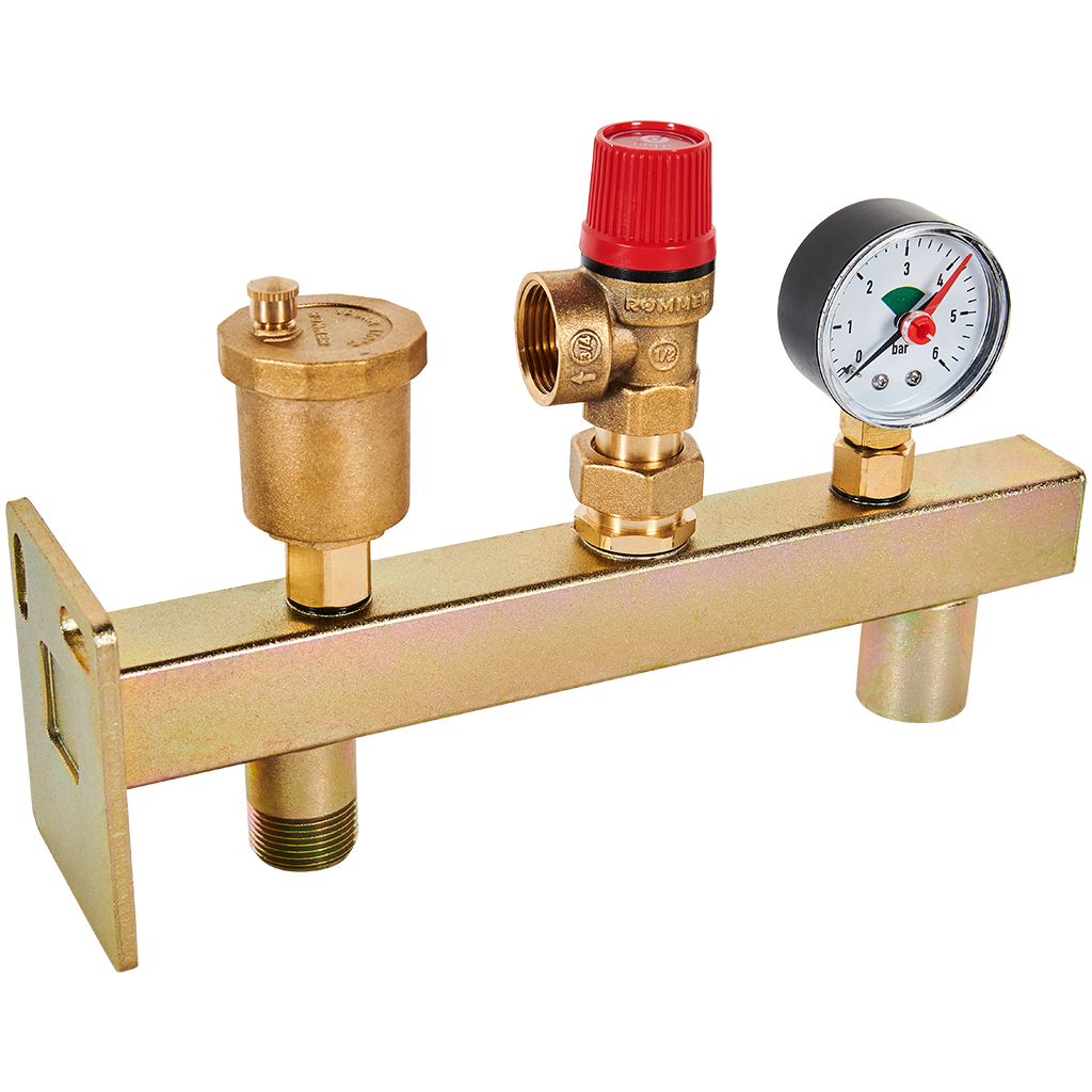 Группа подключения мембранного бака ROMMER 3 бар, 3/4
