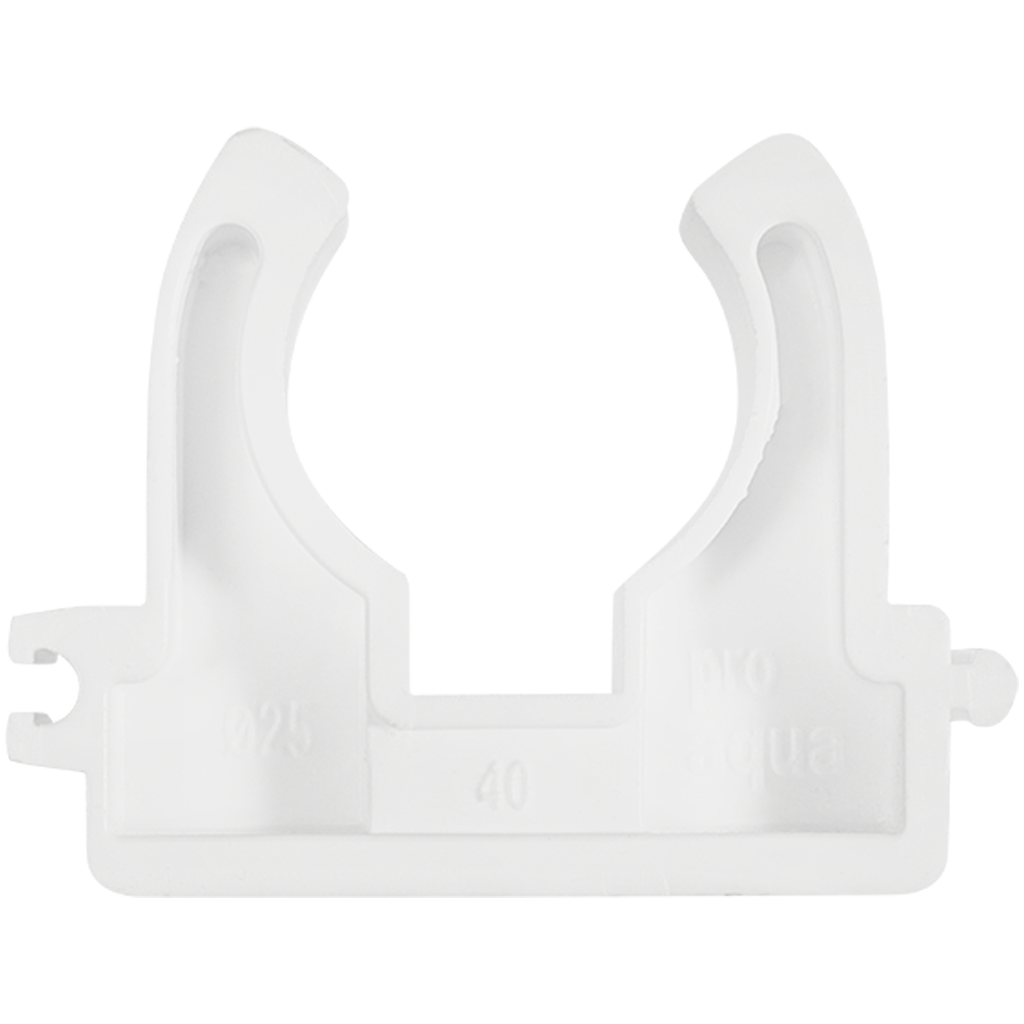 Опора одинарная Pro Aqua d= 25 PP-R Белая. Фото 0