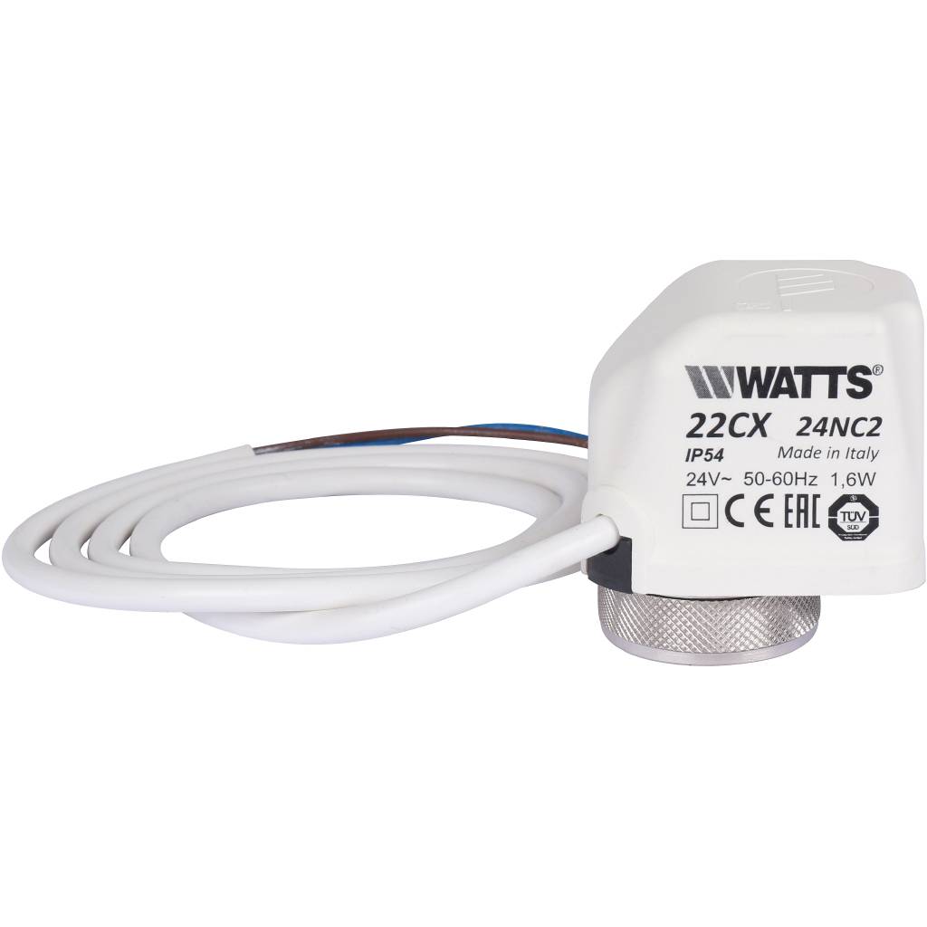 Электротермический сервопривод Watts 22CX24NC2 нормально закрытый, 24 В. Фото 1