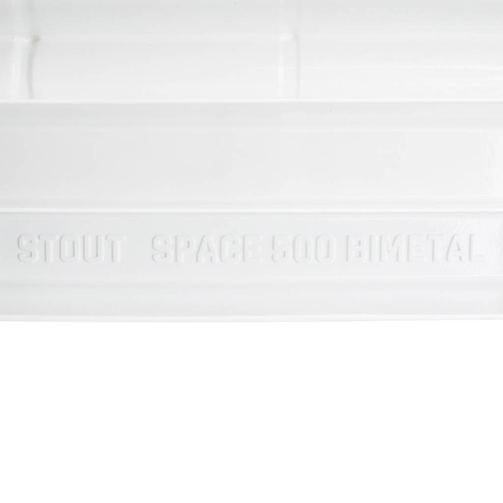 Радиатор биметаллический STOUT Space 500 14 секций боковое подключение RAL9016. Фото 5