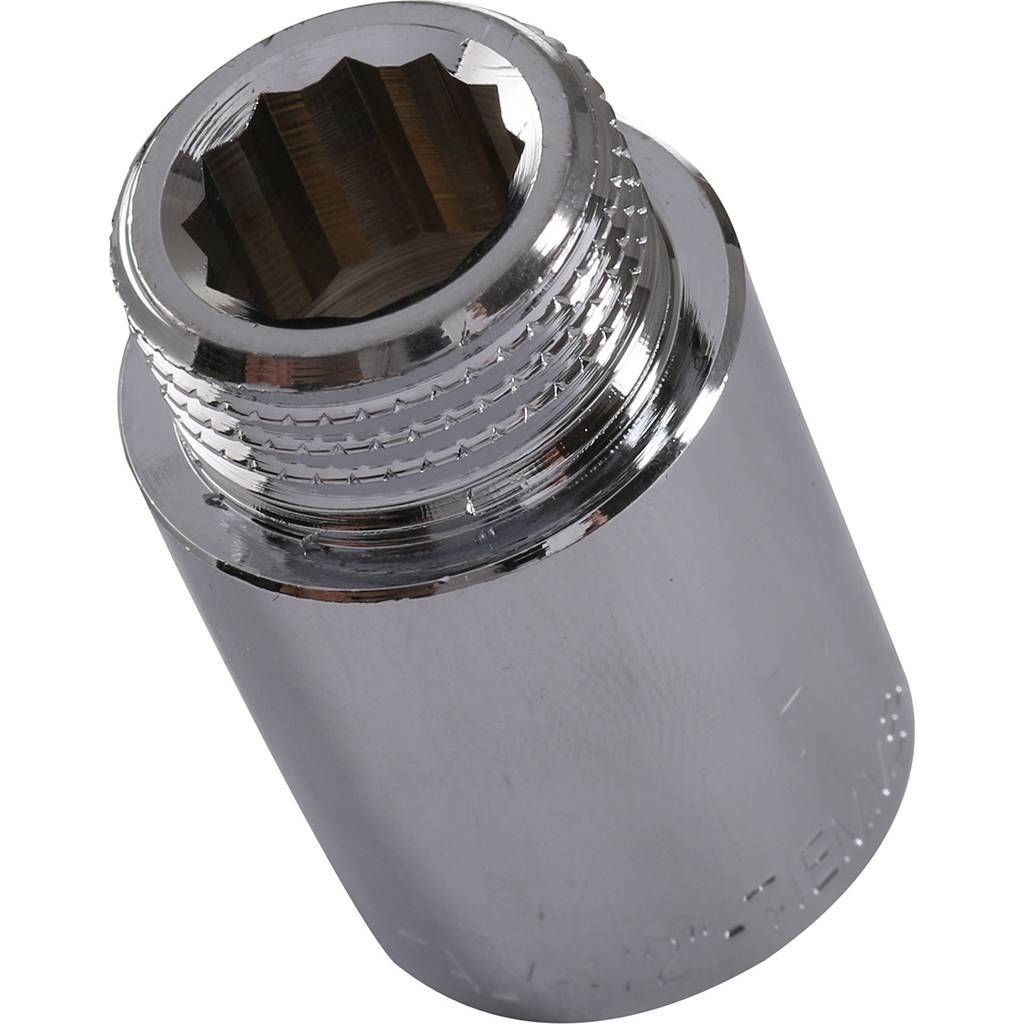 Удлинитель TIEMME НВ 30мм-1/2 хром для стальных труб резьбовой