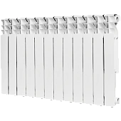 Радиатор алюминиевый ROMMER Plus 500 12 секций боковое подключение (RAL9016)