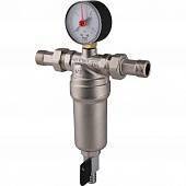 Фильтр с манометром TIEMME 1/2 со сгонами, с латунной колбой, промывной