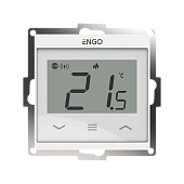 Терморегулятор ENGO Controls E55 WI-FI, с подключением датчика пола, белый, под рамку 55 х 55