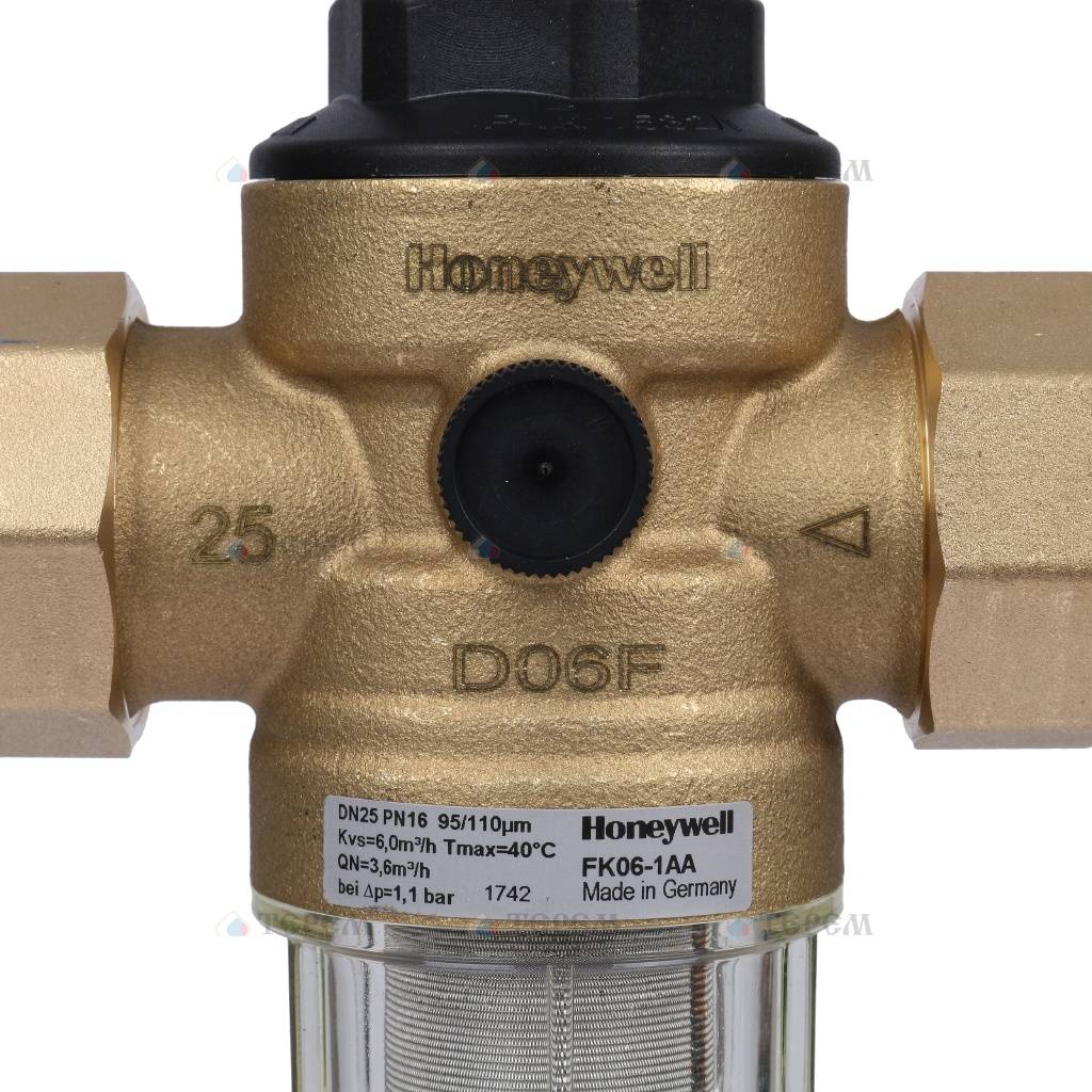 Honeywell (Resideo Braukmann) FK06-1\" AA фильтр 100мк с редуктором ...