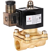 Клапан электромагнитный (соленоидный) двухходовой РОСМА 00000011325 СК-11-15 G1/2,НЗ, 220В, прямого действия, корпус - латунь, уплотнение - NBR