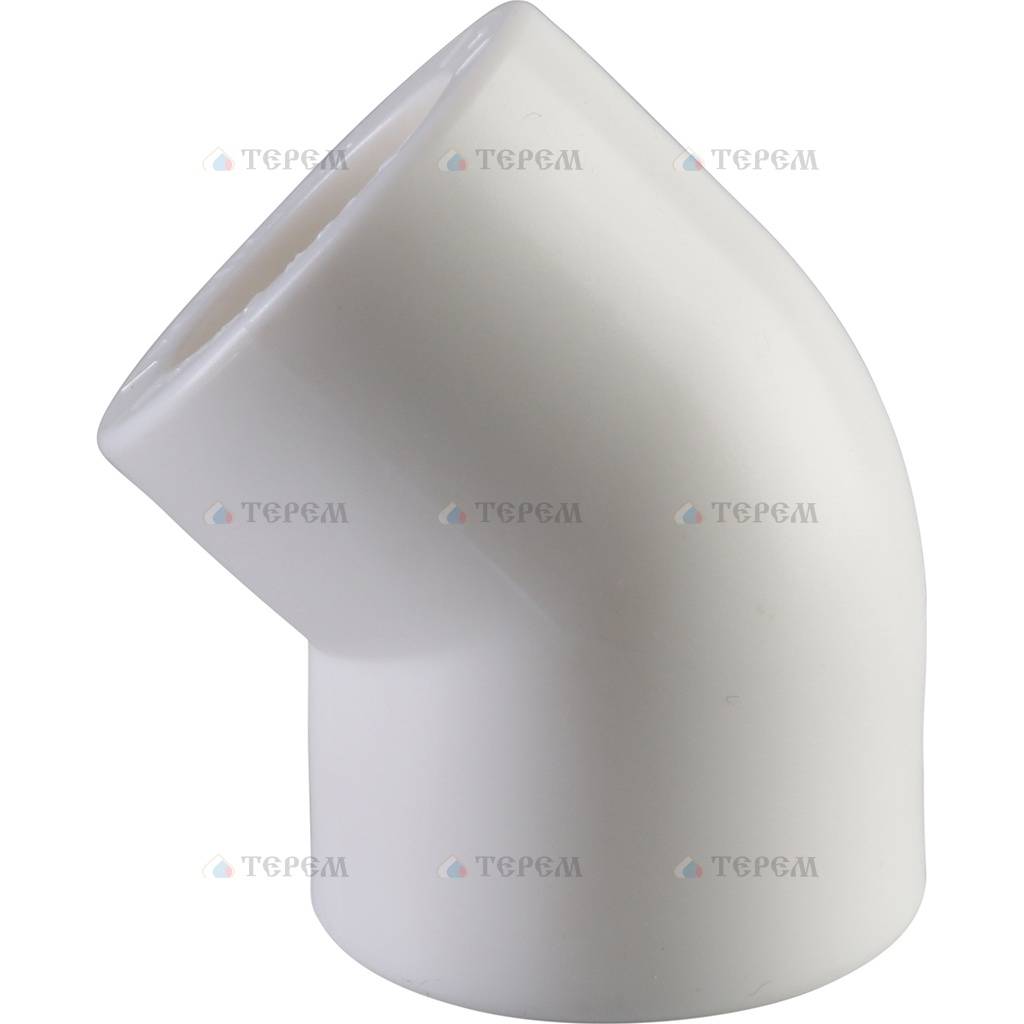 Политэк d=20 Угольник 45* для полипропиленовых труб под сварку (цвет ...