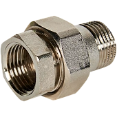 Разъемное соединение STOUT американка ВН 1/2 никелированное, уплотнение под гайкой o-ring кольцо