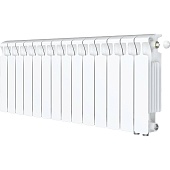 Радиатор биметаллический RIFAR MONOLIT VENTIL 350 MVR 14 секций нижнее правое подключение (белый RAL 9016)