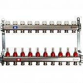 Коллектор из нержавеющей стали с расходомерами STOUT 10 выходов