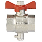 Кран шаровой Danfoss Dn15 с резьбовым штуцером M10x1 для монтажа термодатчика