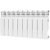 Радиатор биметаллический ROMMER Profi BM 350 10 секций боковое подключение (BI350-80-80-130) (RAL9016)