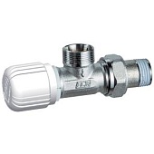 Угловой терморегулирующийся вентиль с горизонтальной буксой FAR (Loctite) М24х19 / 1/2