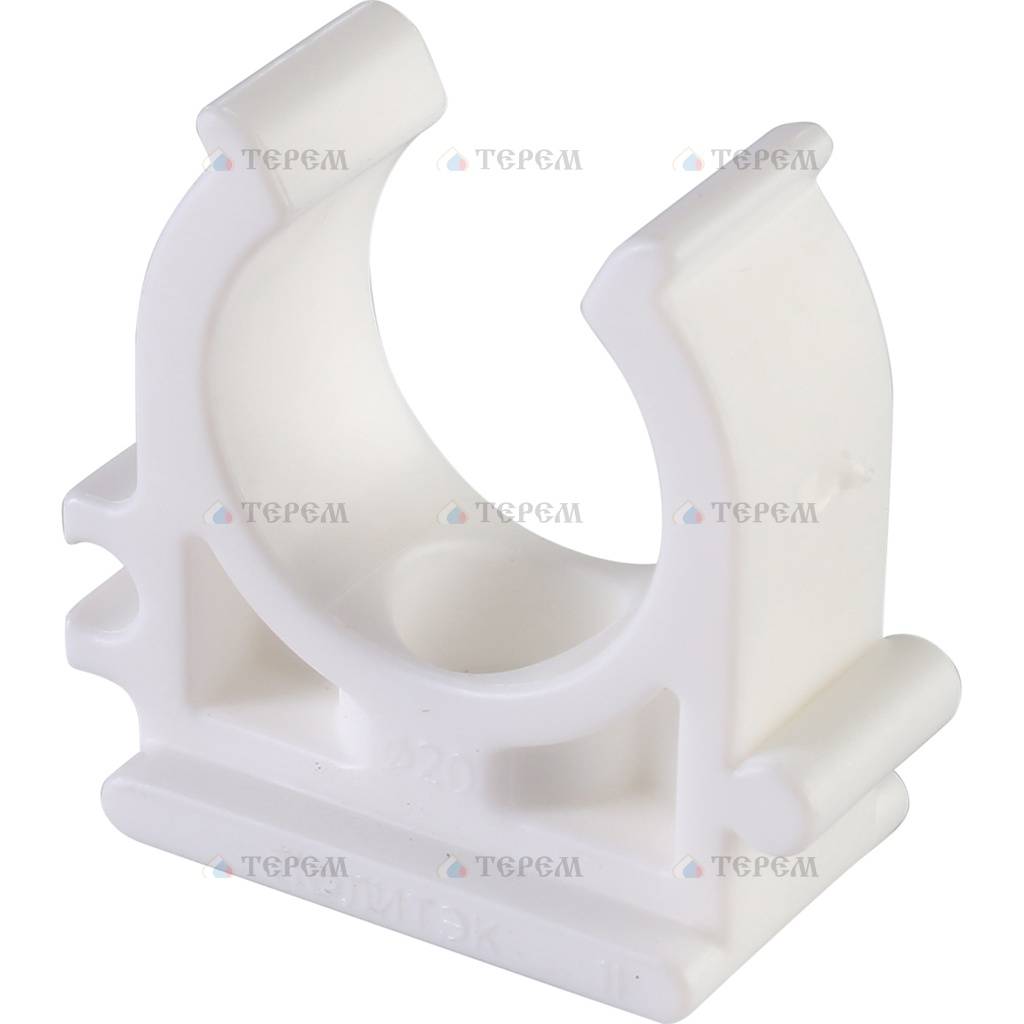 Политэк d=20 Крепление для полипропиленовых труб под сварку (цвет белый ...