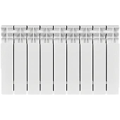 Радиатор биметаллический STOUT TITAN 350 9 секций боковое подключение (белый RAL 9016)
