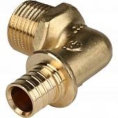 Угольник-переходник STOUT с наружной резьбой 16xR 1/2 для труб из сшитого полиэтилена аксиальный