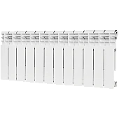 Радиатор биметаллический ROMMER Profi BM 350 12 секций боковое подключение (BI350-80-80-130) (RAL9016)