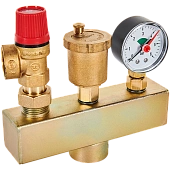 Группа безопасности котла ROMMER 3 бар, 1  (до 50 кВт) (без теплоизоляции)