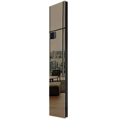 Дизайн-конвектор STOUT LUNA 400x1600 прав 1.1 кВт шнур RAL9005 Mirror bronze BI