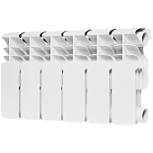 Радиатор биметаллический ROMMER Plus BM 200 6 секций боковое подключение (RAL9016)