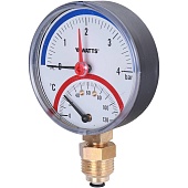 Термоманометры радиальные WATTS 80 мм давление 4 бар